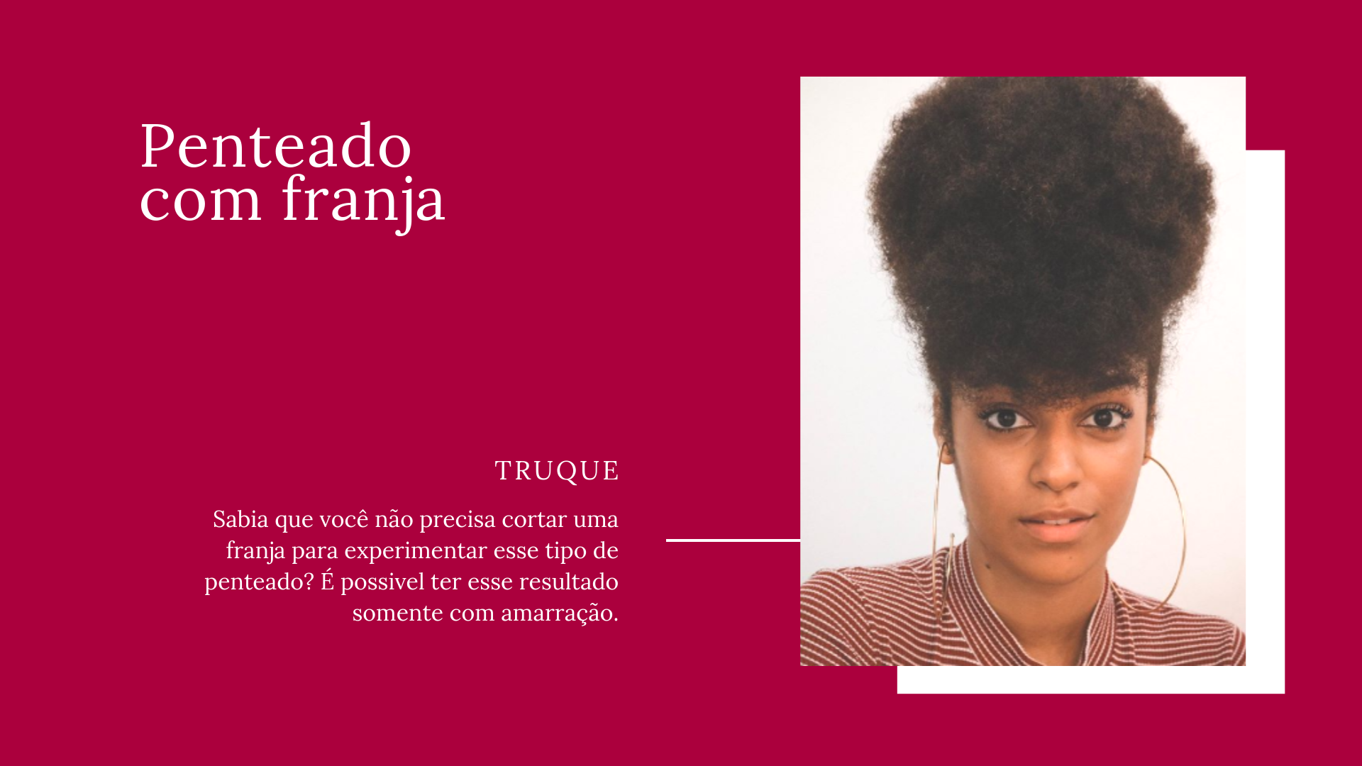 Penteados cabelo crespo